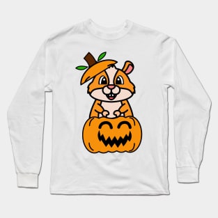 Funny Hamster is in a pumpkin Long Sleeve T-Shirt
